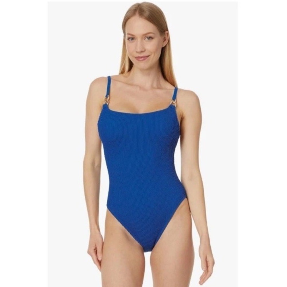 LILLY PULITZER Womens Alizee One-Piece Swimsuit Size 6 Barton Blue